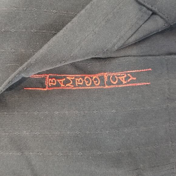 Bamboo Cay Shirt Mens Large Black Embroidered Bamboo Modal Button Up Camp Casual - Picture 7 of 10